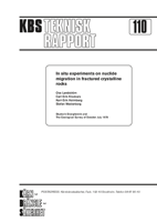 In situ experiments on nuclide migration in fractured crystalline rocks