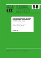 Effect of Fe2O3/ZnO on two glass compositions for solidification on Swedish nuclear wastes