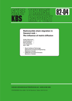 Radionuclide chain migration in fisssured rock - the influence of matrix diffusion