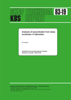 Analysis of groundwater from deep boreholes in Fjällveden