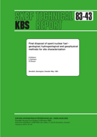 Final disposal of spent nuclear fuel - geological, hydrogeological and geophysical methods for site characterization