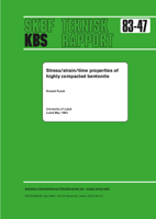 Stress/strain/time properties of highly compacted bentonite