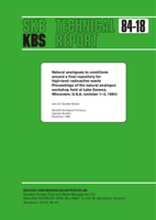 Natural analogues to the conditions around a final repository for high-level radioactive waste