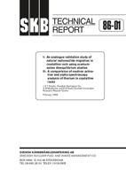 Part 1: An analogue validation study of natural radionuclide migration in crystalline rock using uranium-series disequilibrium studies. Part 2: A Comparison of neutron activation and alpha spectroscopy analyses of thorium in crystalline rocks