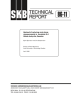 Hydraulic fracturing rock stress measurements in borehole Gi-1, Gideå Study Site, Sweden