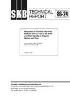 Migration of thorium, uranium, radium and Cs-137 in till soils and their uptake in organic matter and peat