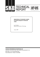 Applications of stochastic models to solute transport in fractured rocks