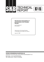 Geochemical interpretation of groundwaters from Finnsjön, Sweden