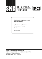 Radionuclide sorption on granitic drill core material