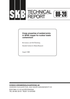 Creep properties of welded joints in OFHC copper for nuclear waste containment