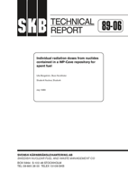 Individual radiation doses from nuclides contained in a WPCave repository for spent fuel