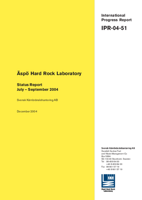 Äspö Hard Rock Laboratory. Status report July - September 2004