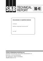 Groundwater in crystalline bedrock