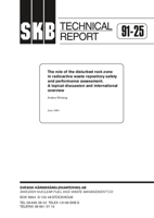 The role of the disturbed rock zone in radioactive waste repository safety and performance assessment. A topical discussion and international overview