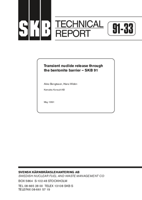 Transient nuclide release through the bentonite barrier SKB 91