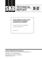 Creep of OFHC and silver copper at simulated final repository canister-service conditions