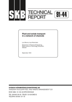 Fluid and solute transport in a network of channels