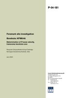 Borehole: KFM04A Determination of P-wave velocity, transverse borehole core. Forsmark site investigation