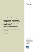 Compilation of petrophysical data from rock samples and in situ gamma-ray spectrometry measurements. Stage 2 - 2004 (including 2002). Oskarshamn site investigation Revised September 2006