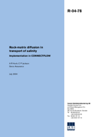 Rock-matrix diffusion in transport of salinity. Implementation in CONNECTFLOW