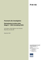 Petrophysical surface data. Stage 2 - 2003 (including 2002). Forsmark site investigation