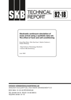 Stochastic continuum simulation of mass arrival using a synthetic data set. The effect of hard and soft conditioning