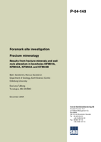 Fracture mineralogy. Results from fracture minerals and wall rock alteration in boreholes KFM01A, KFM02A, KFM03A and KFM03B. Forsmark site investigation