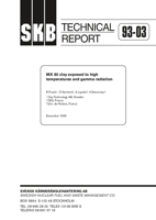 MX 80 clay exposed to high temperatures and gamma radiation