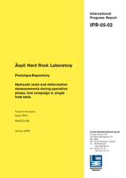 Äspö Hard Rock Laboratory. Prototype Repository. Hydraulic tests and deformation measurements during operation phase, test campaign 4, single hole tests