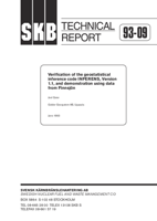 Verification of the geostatistical inference code INFERENS, Version 1.1, and demonstration using data from Finnsjön