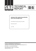 Analysis of the regional groundwater flow in the Finnsjön area