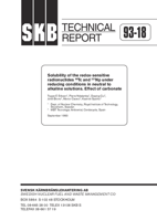 Solubility of the redox-sensitive radionuclides 99Tc and 237Np under reducing conditions in neutral to alkaline solutions. Effect of carbonate