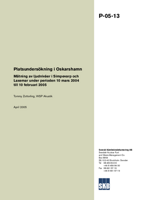 Mätning av ljudnivåer i Simpevarp och Laxemar under perioden 10 mars 2004 till 10 februari 2005. Platsundersökning i Oskarshamn