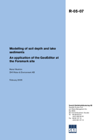 Modelling of soil depth and lake sediments. An application of the GeoEditor at the Forsmark site