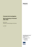 Bird monitoring in Forsmark 2002-2004. Forsmark site investigation