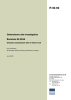 Borehole KLX03A. Uniaxial compression test of intact rock. Oskarshamn site investigation